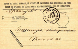 1930 Dienst Der Spaarkas Post  Kaart Model 85 - Stempel ST NICOLAAS 10 XII 18-19 1930 E - Other & Unclassified