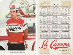 CARTE CYCLISME JOSE MORENO TEAM LA CASERA 1972 ( VOIR PARTIE ARRIERE ) - Ciclismo