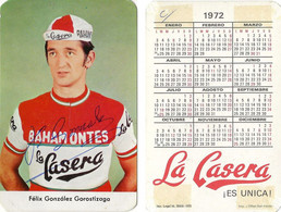 CARTE CYCLISME FELIX GONZALEZ SIGNEE TEAM LA CASERA 1972 ( VOIR PARTIE ARRIERE ) - Ciclismo