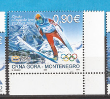 6-21 2006  CRNA GORA MONTENEGRO OLYMPIADI TORINI SPORT  SKISPRING MNH - Winter 2006: Turin