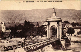 CPA AK SEYSSEL Pont Sur Le Rhone Et Église De SEYSSEL (684256) - Seyssel