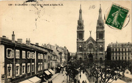 CPA AK St-CHAMOND Place De La Liberté Et Église N.-D (687332) - Saint Chamond