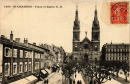 CPA AK St-CHAMOND Place Et Église N.-D. (687334) - Saint Chamond