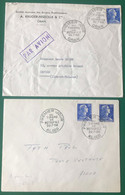 France N°1011B Sur 2 Enveloppes FDC - ALGER Et ORAN Algérie 1958 - (B3586) - 1921-1960: Moderne