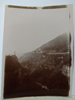 Haute Savoie. Pont Suspendu De La Caille. 1904. 8.5x11.5 Cm - Plaatsen