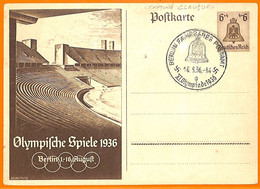 Aa2865 - Germany - POSTAL HISTORY - 1936 Olympic Games STATIONERY CARD Closing Day - Sommer 1936: Berlin