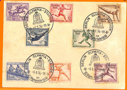 Aa2866 - Germany - POSTAL HISTORY - 1936 Olympic Games STATIONERY CARD + STAMPS - Sommer 1936: Berlin