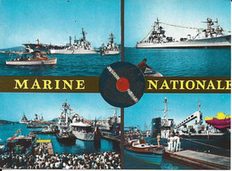 Militaria. CPM. Marine Nationale (4 Vues) Le Richelieu Et Le Jean-Bart. Sous-Marin (animée) - Ausrüstung