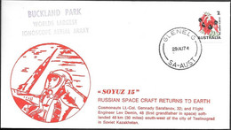 Australia Space Cover 1974. "Soyuz 15" Landing - Ozeanien