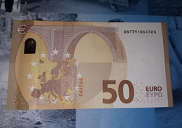 50 EURO FRANCE - U016 B3 - UB7391064566 - UNC DRAGHI - 50 Euro