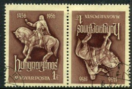 HUNGARY 1956 Hunyadi Quincentenary Tete-beche Pair  Used.  Michel 1470 Kd - Used Stamps