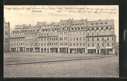 AK Mittweida, Strasse Am Marktplatz Mit Albert Braun Geschäft - Mittweida