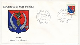 Côte D'Ivoire => Enveloppe FDC - 5f Armoiries De Daloa - ABIDJAN - 27 Janvier 1973 - Côte D'Ivoire (1960-...)