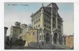 (RECTO / VERSO) MONACO - N° 743 - LA CATHEDRALE - CPA COULEUR - Cathédrale Notre-Dame-Immaculée