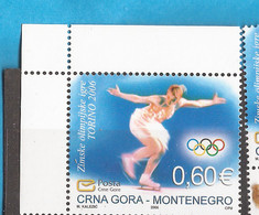 6-21 2006  CRNA GORA MONTENEGRO OLYMPIADI TORINI SPORT  EISKUNSTLAUF  MNH - Winter 2006: Torino