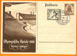 Aa2869 - Germany - POSTAL HISTORY - 1936 Olympic Games STATIONERY CARD Football - Ete 1936: Berlin