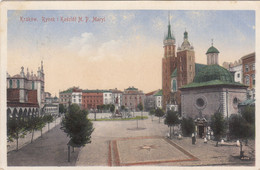 5376) KRAKOW - Rynek I Kosciot N. P. MARYI - Very Old !! 1913 !! - Pologne