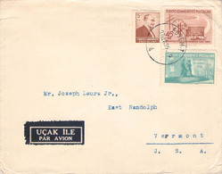 TURKEY - AIRMAIL 1955 EDREMIT > VERMONT /Q370 - Cartas & Documentos