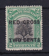 North Borneo: 1918   Red Cross OVPT - Surcharge - Travellers' Tree    SG215   2c + 2c     MH - Bornéo Du Nord (...-1963)