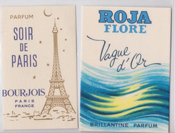 Carte Parfumée Bourjois Soir De Paris Tour Eiffel Et Roja Flore Vague D'Or Lot De 2 Cartes Parfum - Ohne Zuordnung