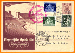 Aa2873 - Germany - POSTAL HISTORY - 1936 Olympic Games STATIONERY CARD - Sommer 1936: Berlin