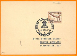 Aa2878 - Germany - POSTAL HISTORY - 1936 Olympic Games SPECIAL POSTMARK Football - Ete 1936: Berlin