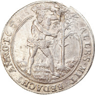 Monnaie, Etats Allemands, BRUNSWICK-WOLFENBUTTEL, Thaler, 1655, TTB+, Argent - Taler En Doppeltaler