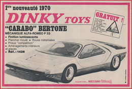Garabo Bertone. Mécanique Alfa Romeo P33. Dinky Toys. Meccano. Voiture De Collection. 1970. - Reclame