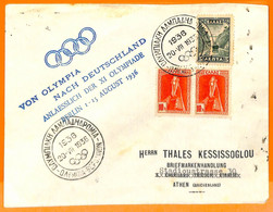 Aa2894 - GREECE - POSTAL HISTORY - COVER W Special Postmark OLYMPIC GAMES 1936 - Ete 1936: Berlin