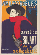 Affiche Lithographie Toulouse Lautrec Art Nouveau Style Les Maitres De L'affiche Aristide BRUANT Cabaret - Posters