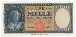 1000 LIRE ITALIA ORNATA DI PERLE MEDUSA 25/09/1961 SUP+ - Otros & Sin Clasificación