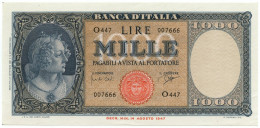 1000 LIRE ITALIA ORNATA DI PERLE MEDUSA 25/09/1961 SUP+ - Altri & Non Classificati