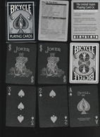 JEU DE CARTES NOIRES BICYCLE PLAYING CARDS  /2 JOKERS /NEUF /AIR-CUSHION USA - 54 Karten