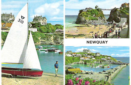 VARIOUS SCENES FROM NEWQUAY, CORNWALL, ENGLAND. UNUSED POSTCARD Z5 - Newquay