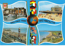 VARIOUS SCENES FROM WEYMOUTH, DORSET. Circa 1984 USED POSTCARD Z8 - Weymouth