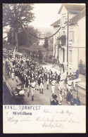1902 Gelaufene Foto AK: Kant. Turnfest Wetzikon. A. Hess, Papeterie Wetzikon - Wetzikon