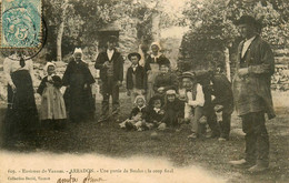 Arradon * 1905 * Une Partie De Boules : Le Coup Final ! * Pétanque Boulodrome Joueurs De Boules - Arradon