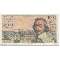 France, 1000 Francs, Richelieu, 1956, 1956-01-05, TTB, Fayette:42.18, KM:134a - 1 000 F 1953-1957 ''Richelieu''