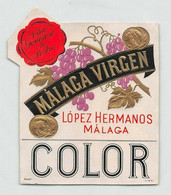 BK12411 " MALAGA VIRGEN-COLOR-LÓPEZ ERMANOS-MÁLAGA "ETICH. D'EPOCA - Other & Unclassified