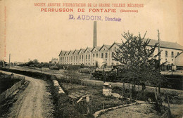 Roumazières * Tuilerie Mécanique PERUSSON DE FONTAFIE D. AUDOIN * Train Locomotive Chemin De Fer * Briqueterie - Sonstige & Ohne Zuordnung