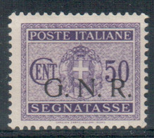 RSI 1944 SEGNATASSE GNR 50 CENTESIMI * GOMMA ORIGINALE - Taxe