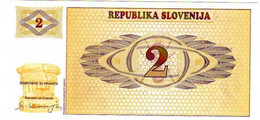 * SLOVENIJA SLOVENIA SLOVENIE SLOWENIEN 2 Tolarjev 1990 Pick 2a AUNC - Slovénie