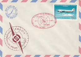 POLAR FLIGHTS, COPENHAGEN- ANCHORAGE POLAR FLIGHT, SPECIAL COVER, 1977, ROMANIA - Voli Polari