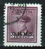 Canada 1949 Single 3c Stamp Overprinted O.H.M.S. In Fine Used - Opdrukken