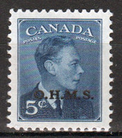 Canada 1949-50 Single Of 5c Stamp Overprinted O.H.M.S. In Mounted Mint - Surchargés