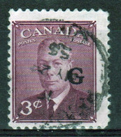 Canada 1950 Single Of 3c Stamp Overprinted 'G'. In Fine Used - Opdrukken