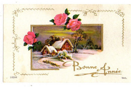 Bonne Année-Nouvel An Mignonnette --Paysage De Neige   .....................à Saisir - Nieuwjaar