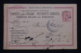 FINLANDE - Entier Postal De Kotka Pour Saint Petersbourg En 1887 - L 98693 - Entiers Postaux