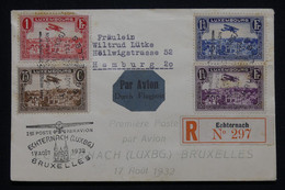 LUXEMBOURG - Enveloppe 1 Er Vol Echternah / Bruxelles En 1932 En Recommandé - L 98696 - Lettres & Documents