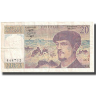 France, 20 Francs, Debussy, 1981, TTB, Fayette:66.2, KM:151a - 20 F 1980-1997 ''Debussy''